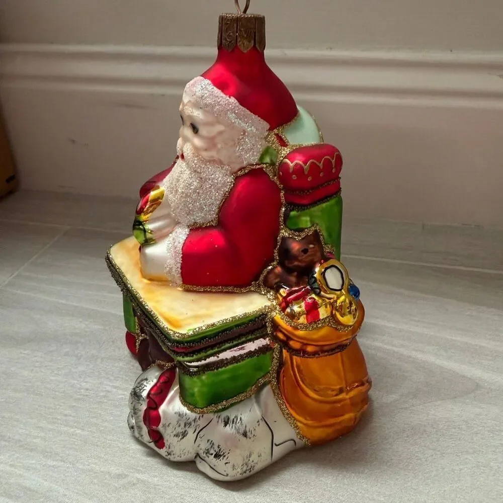 Waterford Holiday Heirloom Glass Santa’s Workshop Ornament